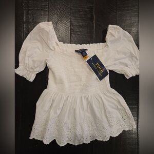 Polo by Ralph Lauren White Kids Blouse